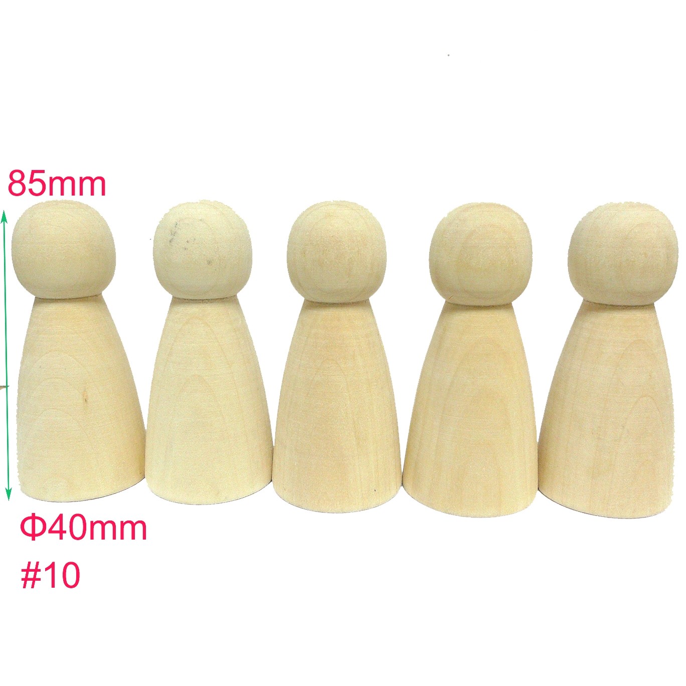 #10 10pcs Large Male Wooden Peg Doll Family DIY Supplies China