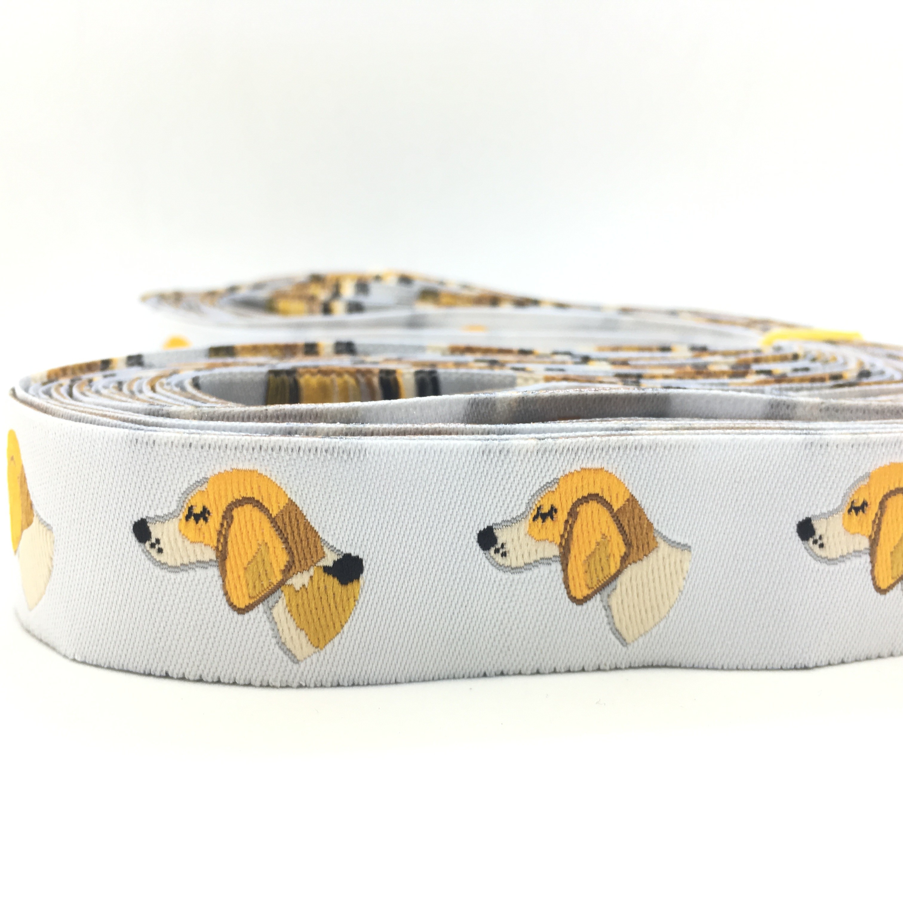 10 meters 7/8" 22mm Beagle Dog European Jacquard Ribbon For Dog Collar