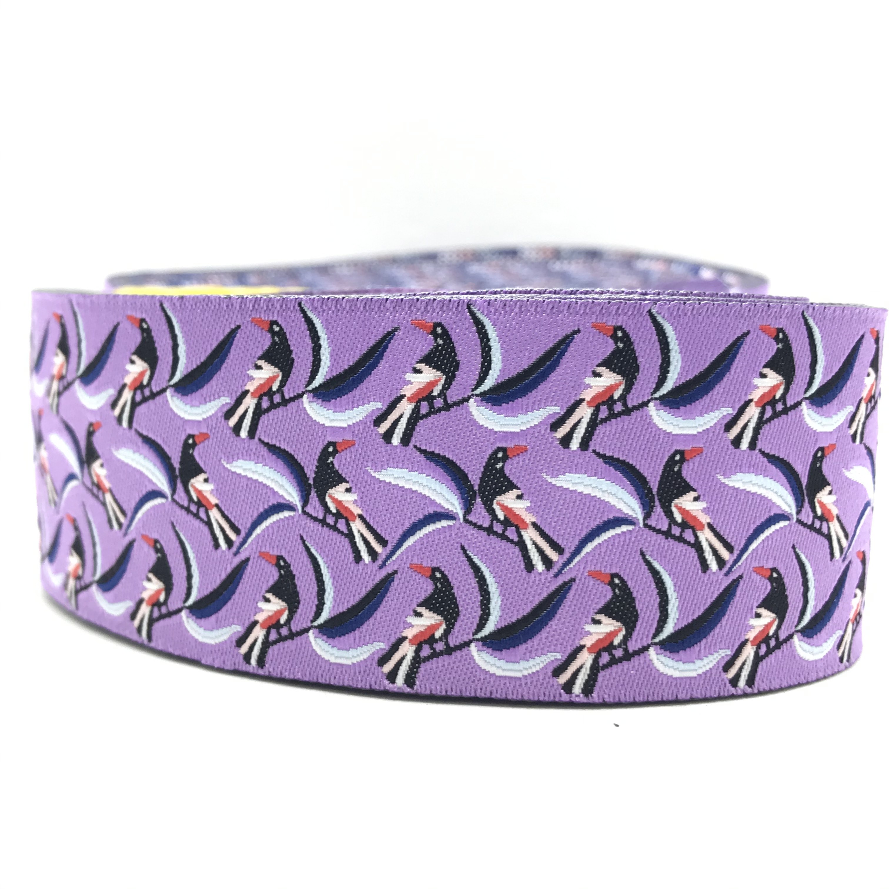 10 meters 1.5" 38mm Magpie Birds European Jacquard Ribbon For Dog Collar