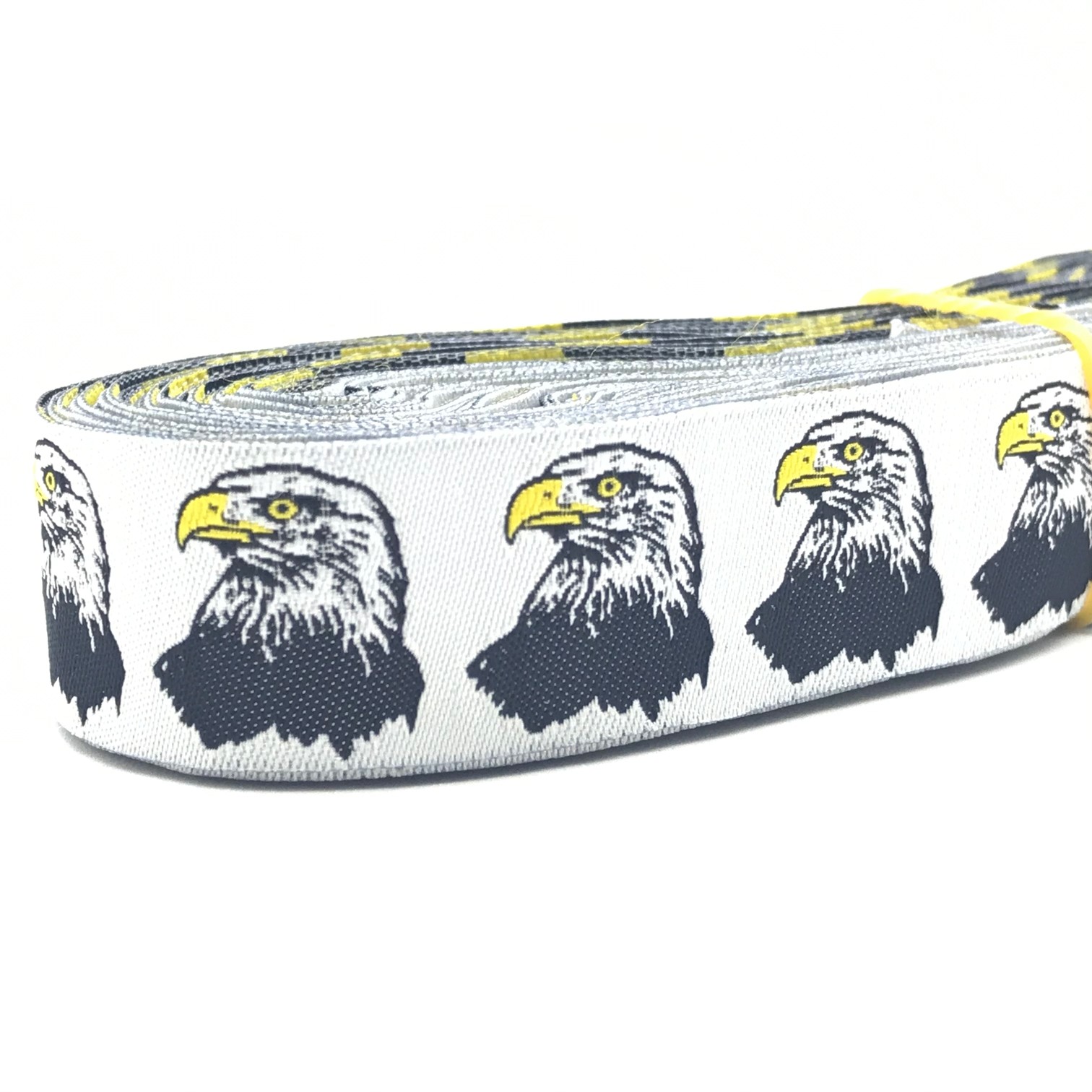 10 meters 7/8" 22mm Bald Eagle European Jacquard Ribbon For Dog Collar