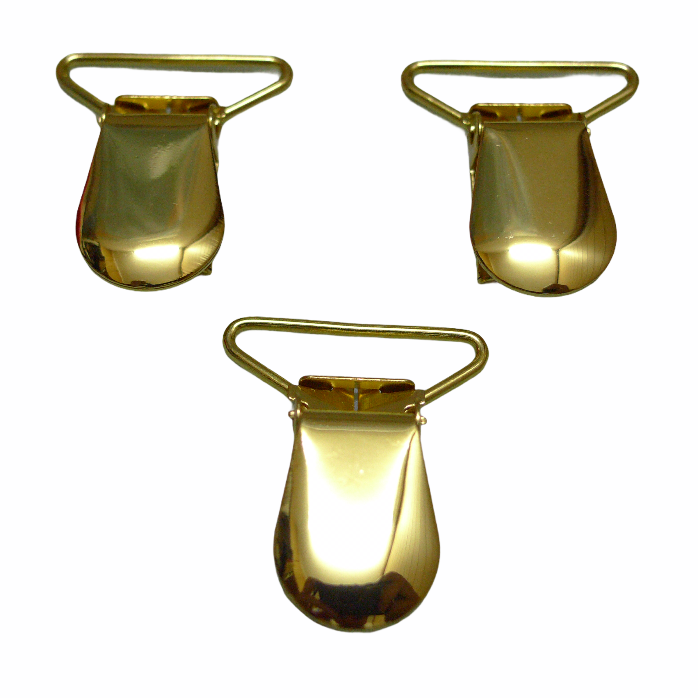 25pcs Gold and Silver Oval Shape Pacifier Clips