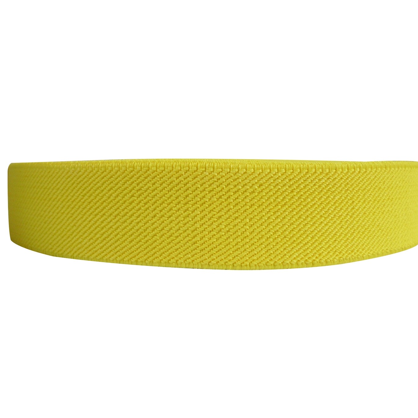 12 Meters 1" 25mm Solid Yellow Color Suspender Elastic Webbing Wholesale