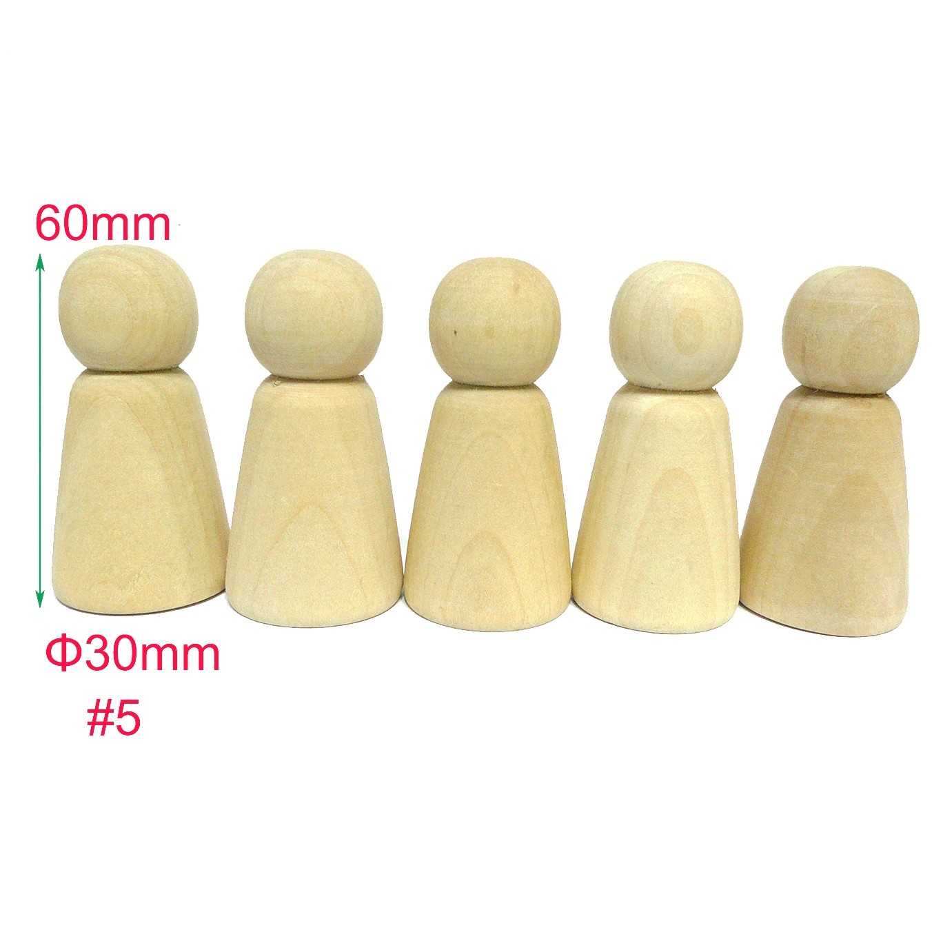 #5 30pcs Large Male Wooden Peg Doll Family DIY Supplies China
