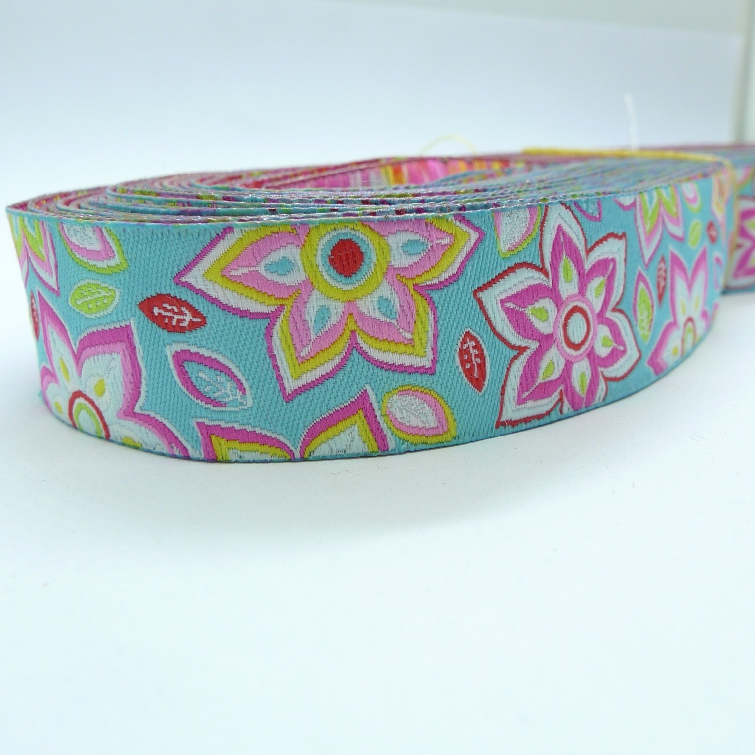 10meters 7/8" 22mm Splendid Flower European Jacquard Ribbon