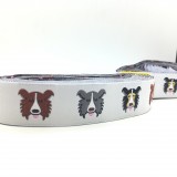 10 meters 7/8" 22mm Border Collie European Jacquard Ribbon For Dog Collar