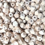 100pcs 12mm-14mm-16mm Beech Wooden Hexagon Beads Spacer Wholesale