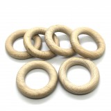 25pcs 5.0cm Organic Beech Wood Ring 