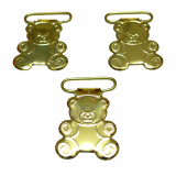 25pcs Gold Color Teddy Bear Suspender Clips