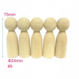 #9 30pcs Large Male Wooden Peg Doll Family DIY Supplies China
