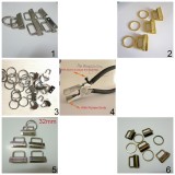 50 Sets 1'' 25mm Wristlet Key Fob Chain Hardware DIY sets with Key Ring