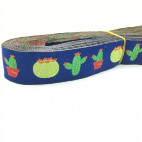 Cactus Pattern Jacquard Woven Ribbon Wholesale Yiwu China