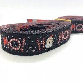 10 meters 7/8" 22mm Santa Claus Merry Christmas European Jacquard Ribbon For Dog Collar