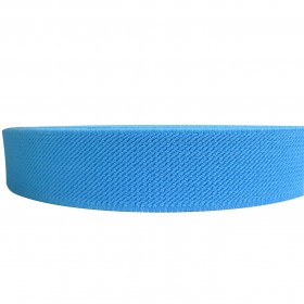 12 Meters 1" 25mm Solid Sky Blue Color Suspender Elastic Webbing Wholesale