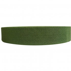 12 Meters 1" 25mm Solid Army Green Color Suspender Elastic Webbing Wholesale