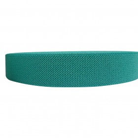 12 Meters 1" 25mm Solid Aqua Color Suspender Elastic Webbing Wholesale