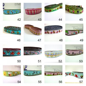 10meters 16mm European Dog Collar Jacquard Ribbon