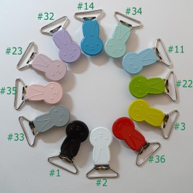 25pcs 1'' 25mm Enamel Rabbits Suspender Clips