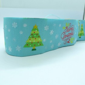 10 meters 1.5" 38mm Merry Christmas Pattern European Jacquard Ribbon