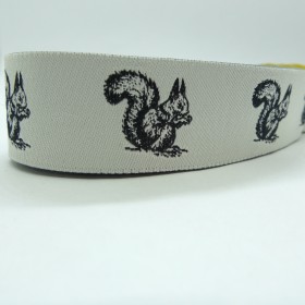 10 meters 7/8" 22mm Squirrel Pattern European Jacquard Ribbon