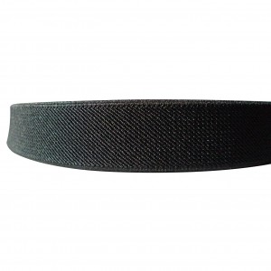 12 Meters 1" 25mm Solid Black Color Suspender Elastic Webbing Wholesale