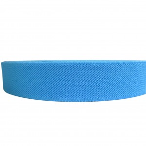 12 Meters 1" 25mm Solid Sky Blue Color Suspender Elastic Webbing Wholesale