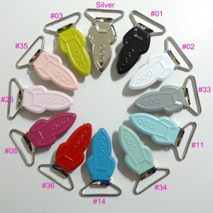 25pcs Rocket Shape Pacifier Clips