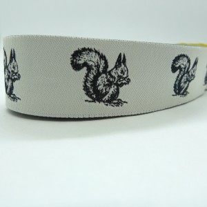 10 meters 7/8" 22mm Squirrel Pattern European Jacquard Ribbon