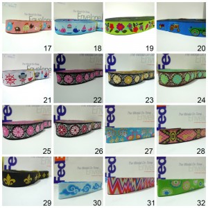 10meters 22mm European Dog Collar Jacquard Ribbon