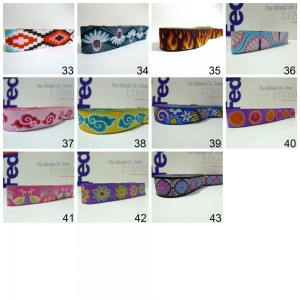 10meters 22mm European Dog Collar Jacquard Ribbon