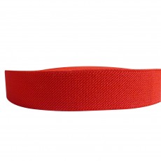 12 Meters 1" 25mm Solid Red Color Suspender Elastic Webbing Wholesale