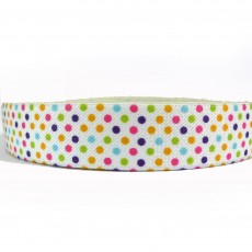 12 Meters 1" 25mm  Polka Dots Suspender Elastic Webbing Wholesale