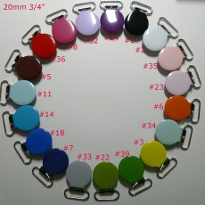 25pcs 20mm 3/4" Round Suspender Clips